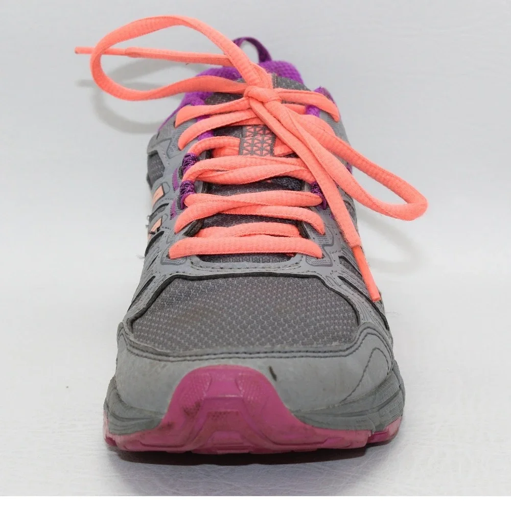SINGLE SHOE Asics Gel Venture 7 Kids Trail Running Shoe Grey Peach Purple Size 4